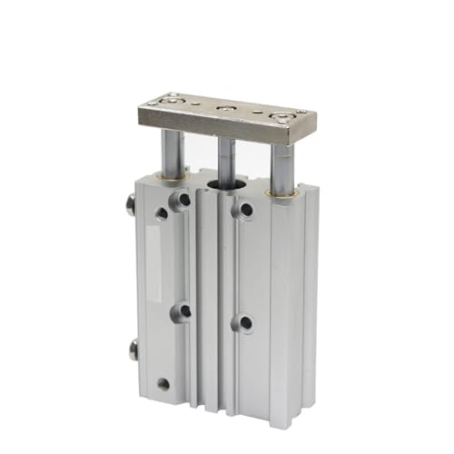 PM12-50Z Kompakter Führungszylinder Dünner dreiachsiger pneumatischer Luftzylinder mit Führungsstange 10-200 MM für Industriemaschinen(12MM,50mm stroke) von YXZKJZJ