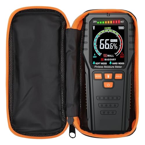 Pinless Handheld Feuchtigkeit Meter Holz Feuchtigkeit Meter for Indoor Outdoor Wände Brennholz Beton Tool Kit Sofortiges Lesen von YXZKJZJ