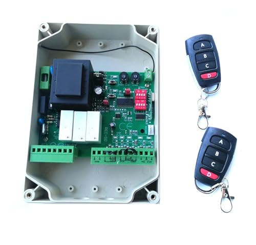 Steuerplatine for universellen AC-Schiebetoröffner, Steuerplatine, Schiebetormotor-Bedienfeld, automatische Tortürsteuerung(Kit 2 2 keyfobs) von YXZKJZJ