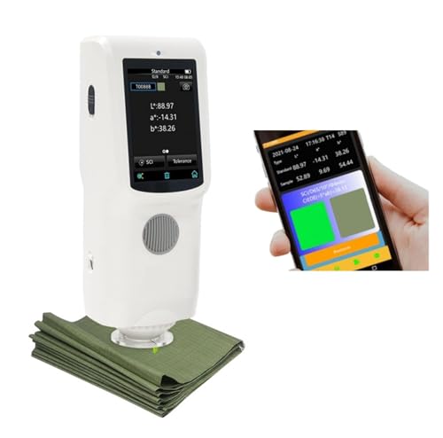 Tragbarer Farbanalysator, fotoelektrisches Kolorimeter, Farbleser, Kolorimeter, CR9-Farbdifferenzmessgerät, Tester Farbdaten abrufen(Textile Testing) von YXZKJZJ