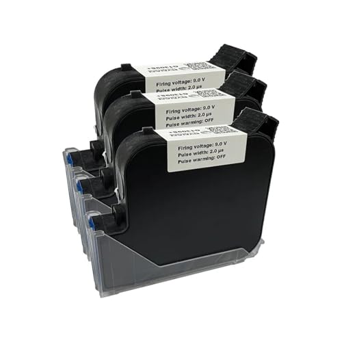 YXZKJZJ 1309S 25,4 Mm Online-Tintenpatrone for Handheld-Tintenstrahldrucker, Schnelltrocknende, Wasserfeste Schwarze Lösungsmitteltinte Schnelltrocknend für Beschriften und Codieren(3PCS) von YXZKJZJ