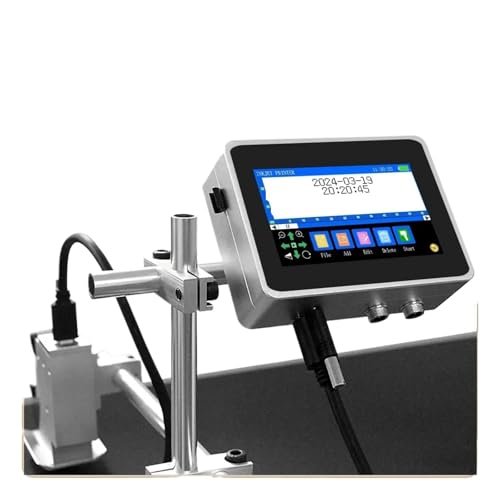 YXZKJZJ 150PLUS 12,7/25,4 mm Thermo-Tintenstrahldrucker, QR-Barcode, Chargennummer, Bild, Logo, Ablaufdatum, Etikettendrucker Schnelltrocknend für Beschriften und Codieren(12.7mm with 1 Ink) von YXZKJZJ