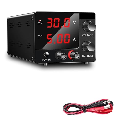 YXZKJZJ 30V 10A Labor Netzteil Einstellbar 5A Schalt DC Tisch Netzteile 60V Ziffern Anzeige Spannung Regler Reparatur USB Hohe Präzision, große Reichweite(Mini 30V 5A SPS-E305) von YXZKJZJ