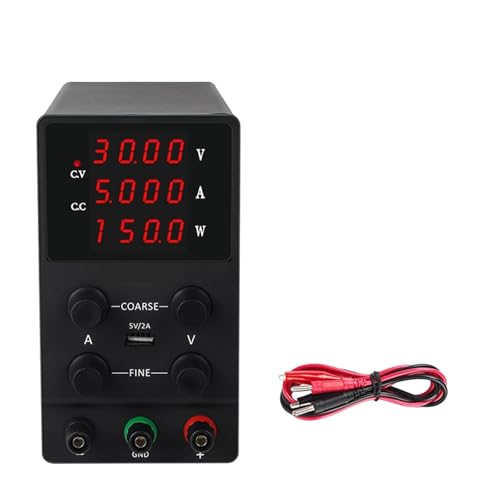 YXZKJZJ 30v 5a Einstellbare DC Netzteil for Labor 120v 3a USB Tisch Schalter 30v10a Led 5v Digitale Spannung Bank Quelle Hohe Präzision, große Reichweite(30V5A black-01) von YXZKJZJ
