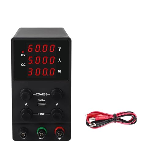YXZKJZJ 30v 5a Einstellbare DC Netzteil for Labor 120v 3a USB Tisch Schalter 30v10a Led 5v Digitale Spannung Bank Quelle Hohe Präzision, große Reichweite(60V5A black-01) von YXZKJZJ
