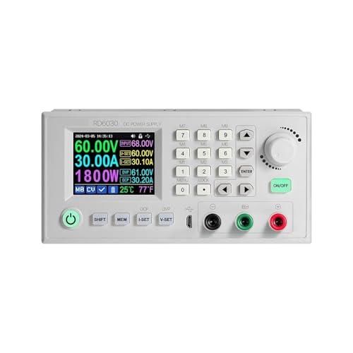 YXZKJZJ 60 V 30 A DC-Stromversorgung mit variablem Abwärtswandler, stabilisiertem Labor-Stromversorgungsmodul, Buck-Einstellbarer Konverter, Batterieladung Hohe Präzision, große Reichweite(RD6030W) von YXZKJZJ