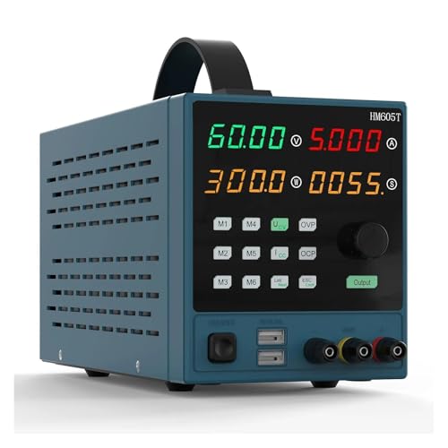 YXZKJZJ DC-Netzteil, programmierbar, 30 V, 10 A, Dualband-Speicherparameter, Multifunktionsanzeige, Tischversorgung mit intelligentem Lademodus Hohe Präzision, große Reichweite(HM-605T 60V 5A) von YXZKJZJ