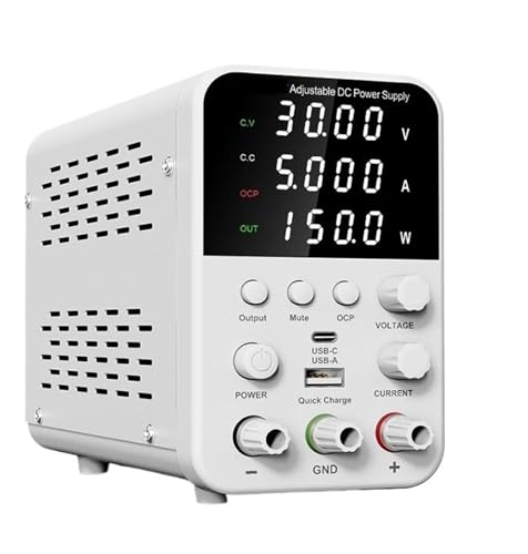 YXZKJZJ Einstellbare DC Netzteil BPS3010 Labor Wartung Werkbank 30V 10A Spannung Strom Regler AC Hohe Präzision, große Reichweite(White BPS305) von YXZKJZJ