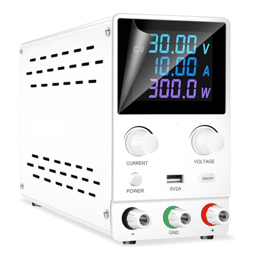 YXZKJZJ Einstellbares DC-Labornetzteil 30 V 10 A, Einstellbarer 60 V 5 A-Spannungsreglerstabilisator mit Schnellladeschnittstelle Hohe Präzision, große Reichweite(120V 3A 360W) von YXZKJZJ