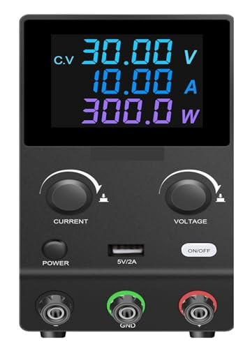YXZKJZJ Einstellbares Labor-Gleichstromnetzteil, 30 V 10 A Labornetzteil variabel, 60 V 5 A Stabilisator-Schalttisch-Spannungsregler Hohe Präzision, große Reichweite(30V 10A 300W) von YXZKJZJ