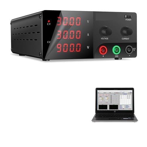 YXZKJZJ Labortisch-Gleichstromversorgung variabel, 900 W Labor-Schaltnetzteil 30 V 30 A Einstellbare Digitale Quelle 200 V 5 A Spannungsstabilisator Hohe Präzision, große Reichweite(30V 20A 600W) von YXZKJZJ