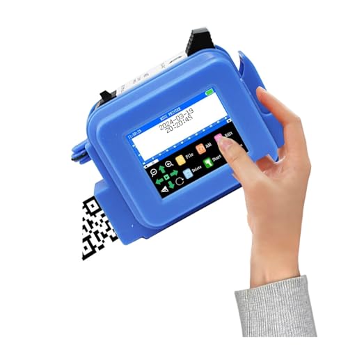 YXZKJZJ Tragbarer Mini-Thermotintenstrahldrucker (12,7 mm), Text, QR, Barcode, Bild, Chargennummer, Logo, Datum, Etikettencodierer Schnelltrocknend für Beschriften und Codieren(with 2 Ink) von YXZKJZJ
