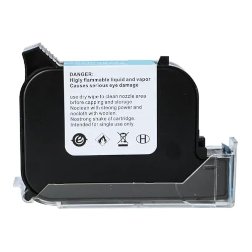 YXZKJZJ Unverschlüsselte Patrone Vakuumverpackung Kleines Tintenstrahldrucker-Tinten-Datums-Barcode-Logo-Etikett Schnelltrocknend für Beschriften und Codieren(Blue) von YXZKJZJ