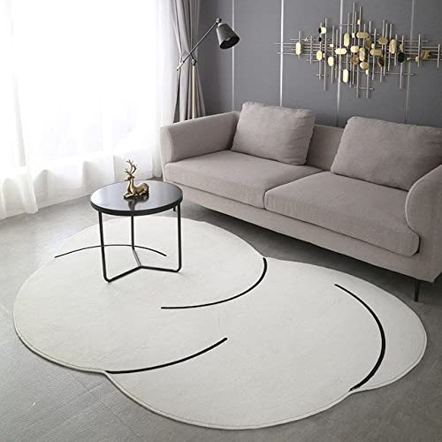 YXZN Abstrakter Kunst Teppich mit Unregelmäßigem Design Luxuriöser Teppich In Spezieller Form für Das Wohnzimmer Dick Weicher für Schlafzimmer Sofa Couchtisch von YXZN