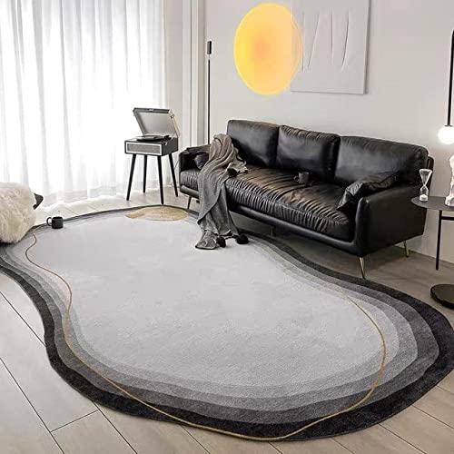 YXZN Abstrakter Kunst Teppich mit Unregelmäßigem Design Luxuriöser Teppich In Spezieller Form für Das Wohnzimmer Dick Weicher für Schlafzimmer Sofa Couchtisch von YXZN