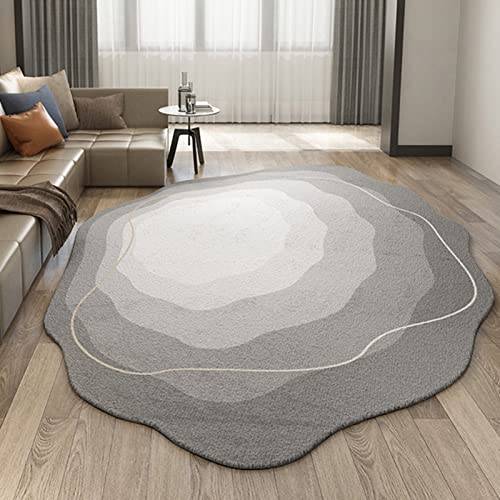YXZN Große Fläche Teppich Großer Teppich Wohnzimmer Teppiche Sofa Großer Teppich Unregelmäßige Form Plüschteppich Schmutzabweisender Boden Weiche Schlafzimmermatte von YXZN