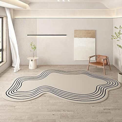 YXZN Großer Teppich - Unregelmäßige Form Moderner Geometrischer Schlafzimmer Teppich - Extra Groß für Drinnen und Draußen, Wohnzimmer, Balkon von YXZN