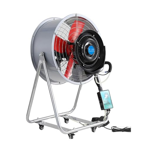 YXZQLOZ 220V Outdoor Nebelventilator Industrieller Nebelventilator mit Rollen für Terrasse, Hinterhof und Fabrik, super starker Wind (40cm/16in) von YXZQLOZ