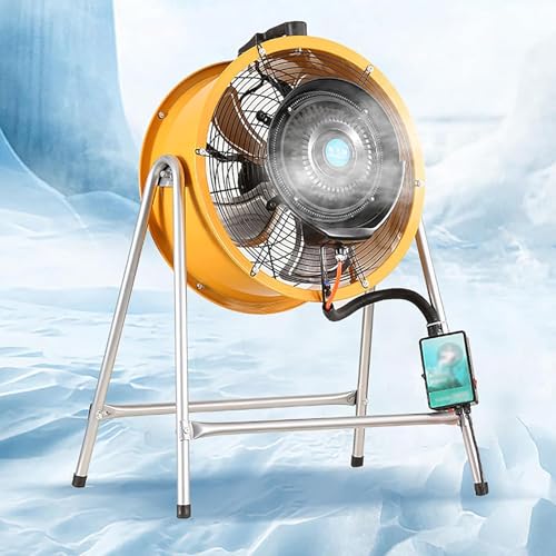 YXZQLOZ 220V industrieller Sprüh-Elektroventilator Hochleistungs-Farm-Zerstäubungs-Bodenventilator stark Plus Eiswasserzerstäubungslüfter (100cm/39in) von YXZQLOZ