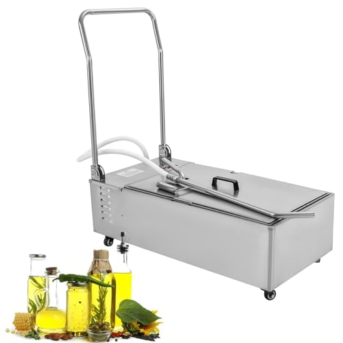 YXZQLOZ Gewerbliche Ölfiltermaschine, Edelstahl-Fritteuse-Ölpumpe mit hoher Durchflussrate für eine effiziente Küchenreinigung von YXZQLOZ