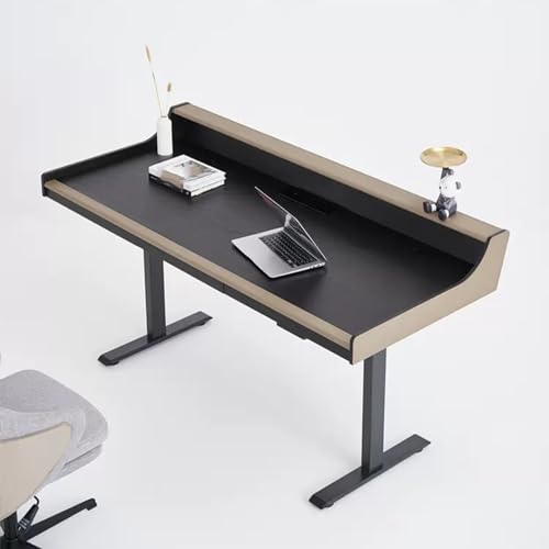 YXZYFPP Intelligenter Schreibtisch, elektrische Hubtischbeine, Computertisch, Haushaltssattel, Lederschreibtisch für Heimbüro (140 cm) von YXZYFPP