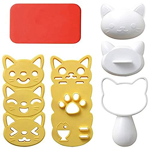 Reiskugelform-Set Katze schöne Reiskugelform DIY Sushi Bento Nori Küche Reisform von YYAOGAGNG