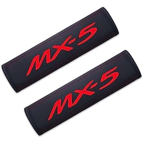 YYBCDSA 2 Stück Auto Sicherheitsgurt Gurtpolster, für Mazda MX-5 Gurtpolster,Leder Sicherheitsgurtbezug Schulterschoner,Auto-Innenzubehör,C von YYBCDSA
