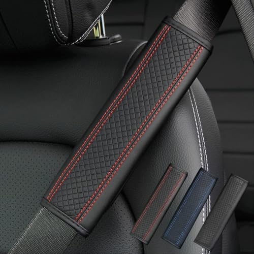 YYBCDSA 2 Stück Auto Sicherheitsgurt Gurtpolster, für Smart fortwo 451 450 452 453 454 Gurtpolster,Leder Sicherheitsgurtbezug Schulterschoner,Auto-Innenzubehör,C von YYBCDSA