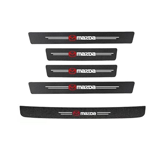 YYBCDSA 5Stück Auto Einstiegsleisten Schutz, Für Mazda CX-5 2011-2016 Anti Scratch Türschweller Schutz,Kratzfest Lackschutz Aufkleber Dekorations ZubehöR von YYBCDSA