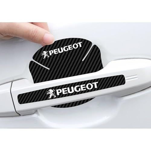 YYBCDSA 8 Stück Autotürgriffe Schutz für Peugeot 2008 206 207 3008 301 307 308 4008 RCZ Rifter,türgriff Schutz Auto,lackschutzfolien-Set für autotür-griffmulden von YYBCDSA