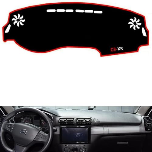 YYBCDSA Auto-Armaturenbrett-Abdeckung, für Citroen C3-XR (2019-2021) Armaturenbrett-Pad, schützender Sonnenschutz,Kratzfeste Innen-Armaturenbrett-Abdeckungen,B-LHD von YYBCDSA