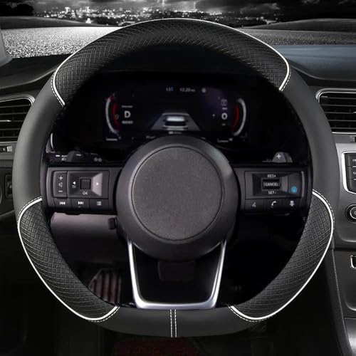 YYBCDSA Auto Lenkradbezug, für Seat Leon KL 4 ST FR MK4 2020-2023 2024 Heavy Duty Auto Lenkradhülle,Mode Sportlich Anti Rutsch Atmungsaktiv Leder Lenkradhülle,A-D von YYBCDSA