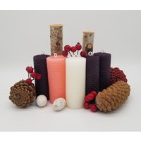 Mini Adventskerzen, Stumpenkerze von YYCBeeswax