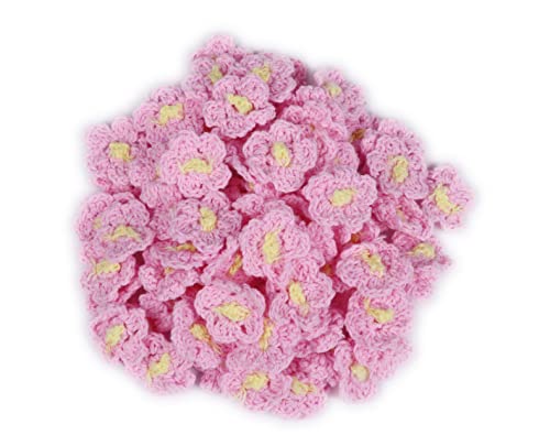 YYCRAFT 100 Stück Häkelblumen 2,5 cm Frühlingsblume für Handwerk Verzierungen, Rosa YYCRAFT 100 Stück Häkelblumen 2,5 cm Frühlingsblume für Handwerk Verzierungen, Rosa von YYCRAFT