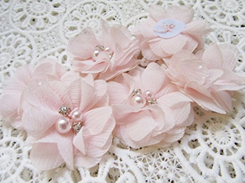 YYCRAFT 20 Stück Chiffon-Blumen-Strasssteine für Bastelprojekte, 5,1 cm, Hellrosa YYCRAFT 20 Stück Chiffon-Blumen-Strasssteine für Bastelprojekte, 5,1 cm, Hellrosa von YYCRAFT