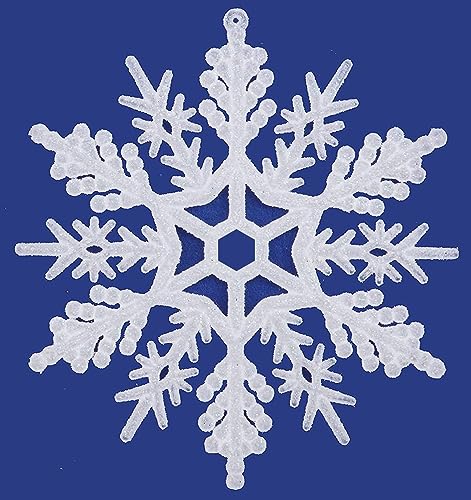 YYCRAFT 4 große glitzernde Schneeflocken-Ornamente, 30,5 cm, Weihnachtsdekorationen für Weihnachtsbaum, Weiß YYCRAFT 4 große glitzernde Schneeflocken-Ornamente, 30,5 cm, Weihnachtsdekorationen für Weihnachtsbaum, Weiß von YYCRAFT