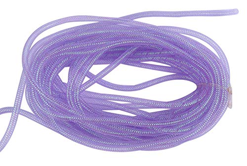 YYCRAFT Eine Rolle 27,7 m solides Netz-Rohr Deco Flex für Kränze Cyberlox CRIN Crafts 8 mm (3/8 Zoll) (Shinny Lavender) von YYCRAFT