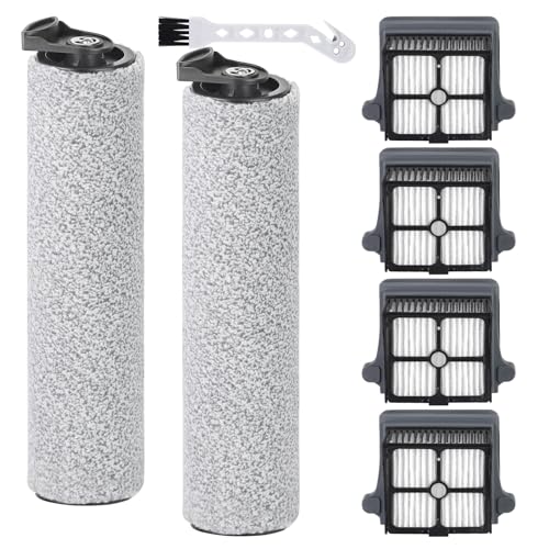 YYDSLEE Bürstenrolle & Filter für Tineco Floor One S5 Steam/IFloor 5 Steam Nass und Trockensauger Zubehör 7-teiliges Ersatzteil Set 2 Bürstenrolle + 4 Filter Ersatzteile + 1 Reinigungsbürste von YYDSLEE
