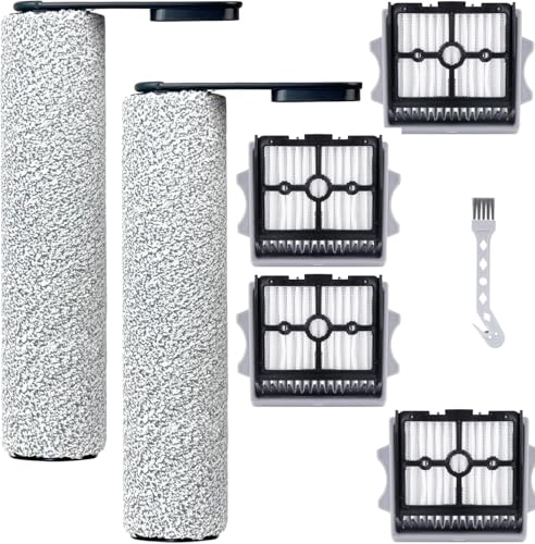 YYDSLEE Zubehörset für Tineco Floor One Stretch S6/S7 Stretch Ultra/Switch S6 Nass und Trockensauger Ersatzteile 7 Stück Zubehör 2 Bürstenrolle + 4 Filter Ersatzteile + 1 Reinigungsbürste von YYDSLEE