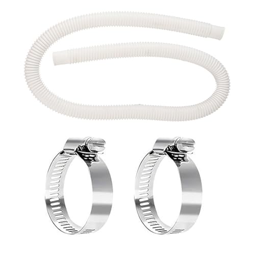 Oben Pool Schlauch Pool Ersatzschlauch 150 cm mit 2 Stcs -Klemmen Adapter -Set Flexible Halteles Leicht für Schwimmpumpen bei der Aufrechterhaltung der Sauberkeit von YYDSWTW