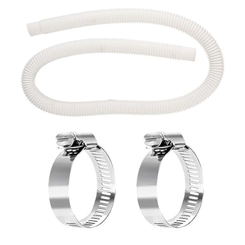 Oben Pool Schlauch Pool Filterschlauch 150 cm mit 2 Stcs -Klemmen Adapter -Set Flexibler Leichtes Gewicht für Schwimmbäder bei der Aufrechterhaltung der Sauberkeit von YYDSWTW