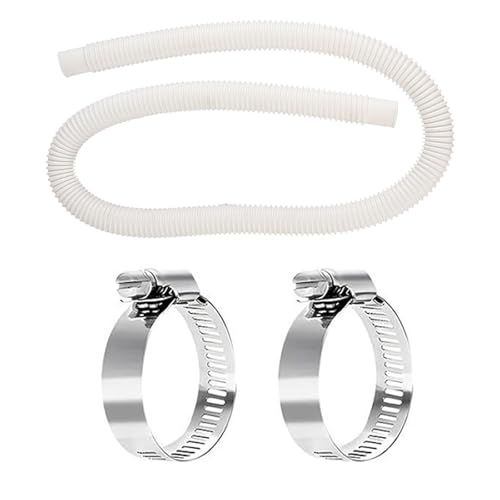 Oben Poolschlauch über gemahlenem Poolschlauch 150 cm mit 2 Stcs -Klemmen -Adapter -Set Haltbar flexibler Leicht für Schwimmbäder bei der Aufrechterhaltung der Sauberkeit von YYDSWTW