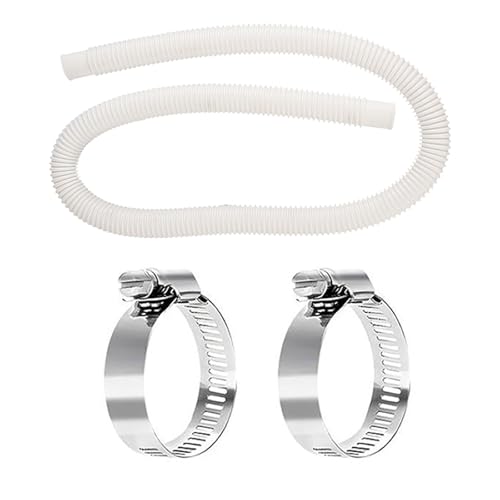 Pool Ersatzschlauch Pool Filterschlauch 150 cm mit 2 PCs Klemmen Adapter -Set Flexibler Leichtes Gewicht für Pools, die Sauberkeit aufrechterhalten Pool Ersatzschlauch Pool Filterschlauch 150 cm mit 2 PCs Klemmen Adapter -Set Flexibler Leichtes Gewicht für Pools, die Sauberkeit aufrechterhalten von YYDSWTW