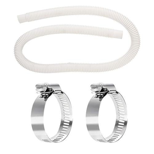 Poolfilterschlauch über dem Boden Poolschlauch 150 cm mit 2 PCs Klemmen Adapter -Set Flexible Leichter Leicht für Pools, die Sauberkeit aufrechterhalten von YYDSWTW