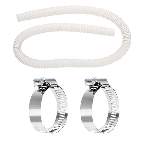 Poolfilterschlauch über dem Boden Poolschlauch 150 cm mit 2 Stcs -Klemmen Adapter -Set Flexible Leichter Leicht für oberirdische Pools, die Sauberkeit aufrechterhalten von YYDSWTW