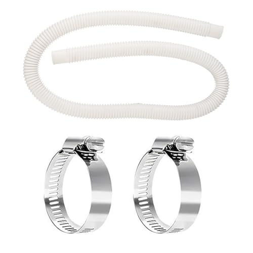 Poolfilterschlauchpool -Ersatzschlauch 150 cm mit 2 PCs -Klemmen Adapter -Set Leicht langlebig flexibel für Pools, die Sauberkeit bewahren von YYDSWTW