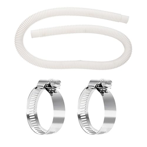 Poolfilterschlauchpool Ersatzschlauch 150 cm mit 2 PCs Klemmen Adapter -Set Leichtflexible flexibel für oberirdische Pools Beibehalten der Sauberkeit Poolfilterschlauchpool Ersatzschlauch 150 cm mit 2 PCs Klemmen Adapter -Set Leichtflexible flexibel für oberirdische Pools Beibehalten der Sauberkeit von YYDSWTW