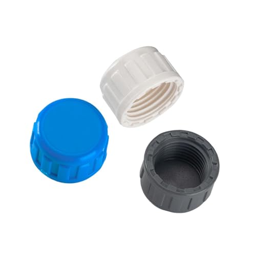 Schlauchanschlusskappe Endkappe PVC -Kappe handgeschraubte Kappe Dichtungskappe für Außenwasserrohre grau. 25mm von YYDSWTW