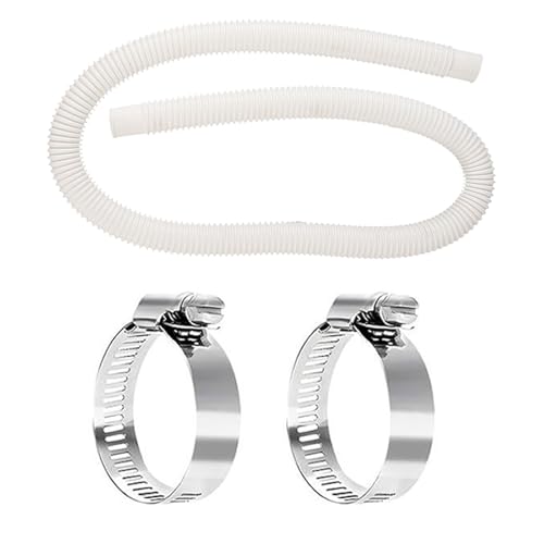 Schwimmbadpumpe über gemahlenem Poolschlauch 150 cm mit 2 Stcs -Klemmen -Adapter -Set Flexible Leichter Leicht für Schwimmbäder bei der Aufrechterhaltung der Sauberkeit von YYDSWTW