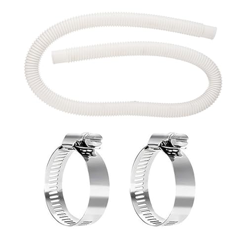 Schwimmbadpumpe über gemahlenem Poolschlauch 150 cm mit 2 Stcs -Klemmen -Adapter über dem Boden Flexible Leichtes Gewicht für Pools, die Sauberkeit aufrechterhalten von YYDSWTW